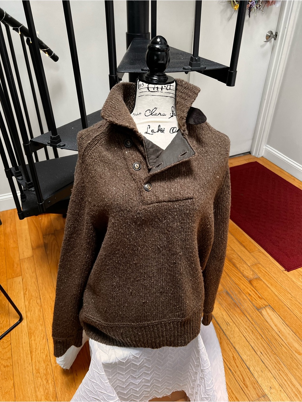 Polo by Ralph Lauren Brown Textured Wool Sweater